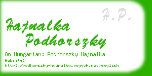 hajnalka podhorszky business card